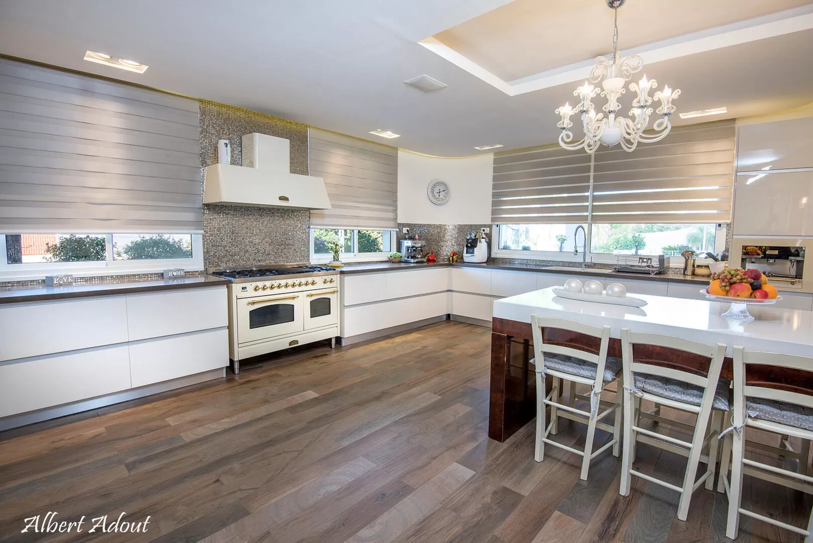 A decorative chandelier hangs in the kitchen - Ahuzat HaNarkis 42, Rosh Pina, Upper Galilee