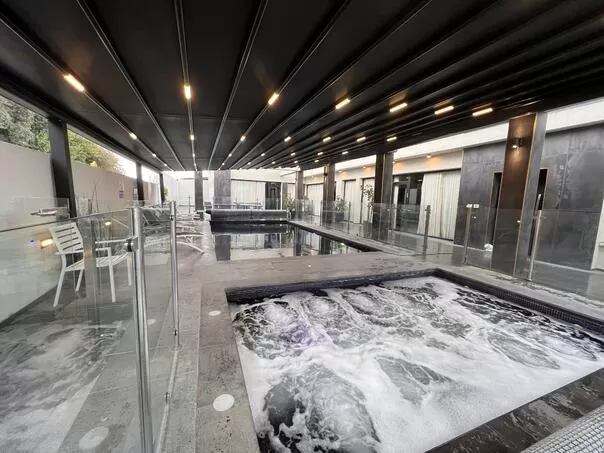 Especially for winter - in Darna, the pool and jacuzzi are covered and lit - Shai's Villa, Even Menahem, Western Galilee