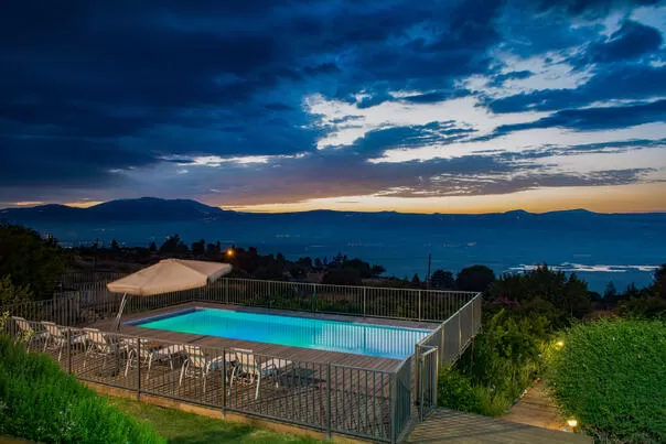 For the convenience of the guests, there is a spacious heated swimming pool located in front of the open view - Ahuzat Naftali, Ramot Naftali, Upper Galilee
