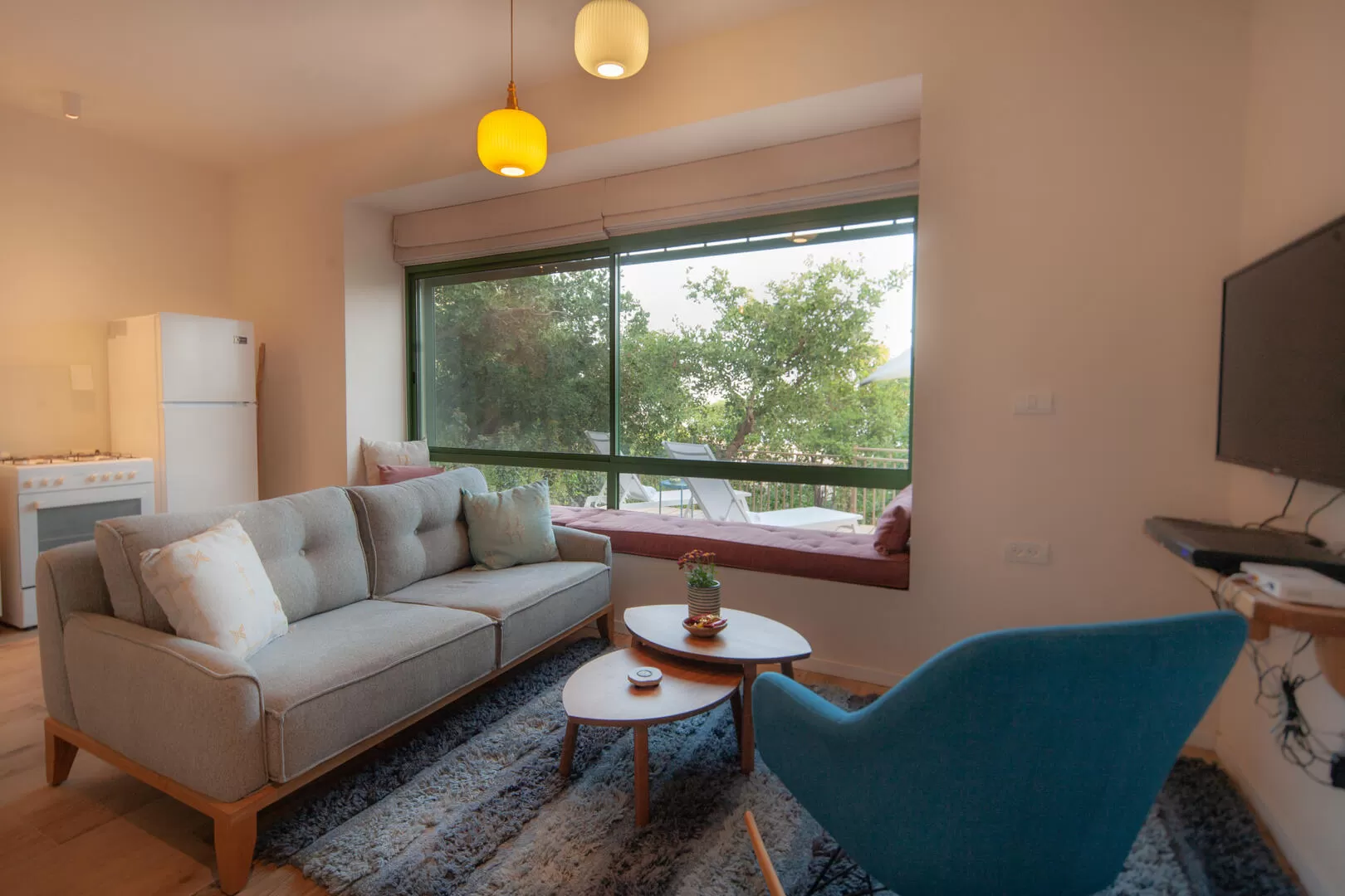 Bright and cozy living room - Hagan Hanistar, Amirim, Upper Galilee