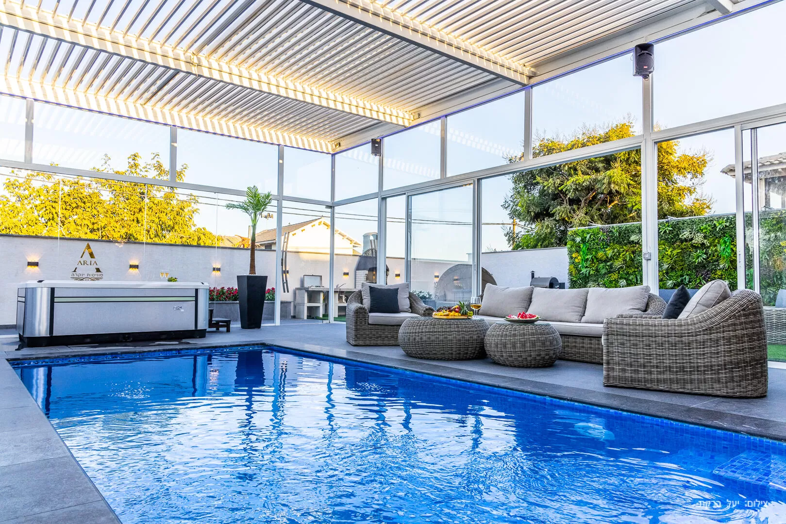 Private pool measuring 7x3 meters, heated to 32 degrees all year round - ARIA, Dalton, Upper Galilee