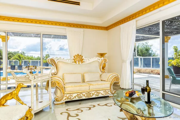 Royal style interior design - Gold Rich Suite couples only, Even Menahem, Western Galilee