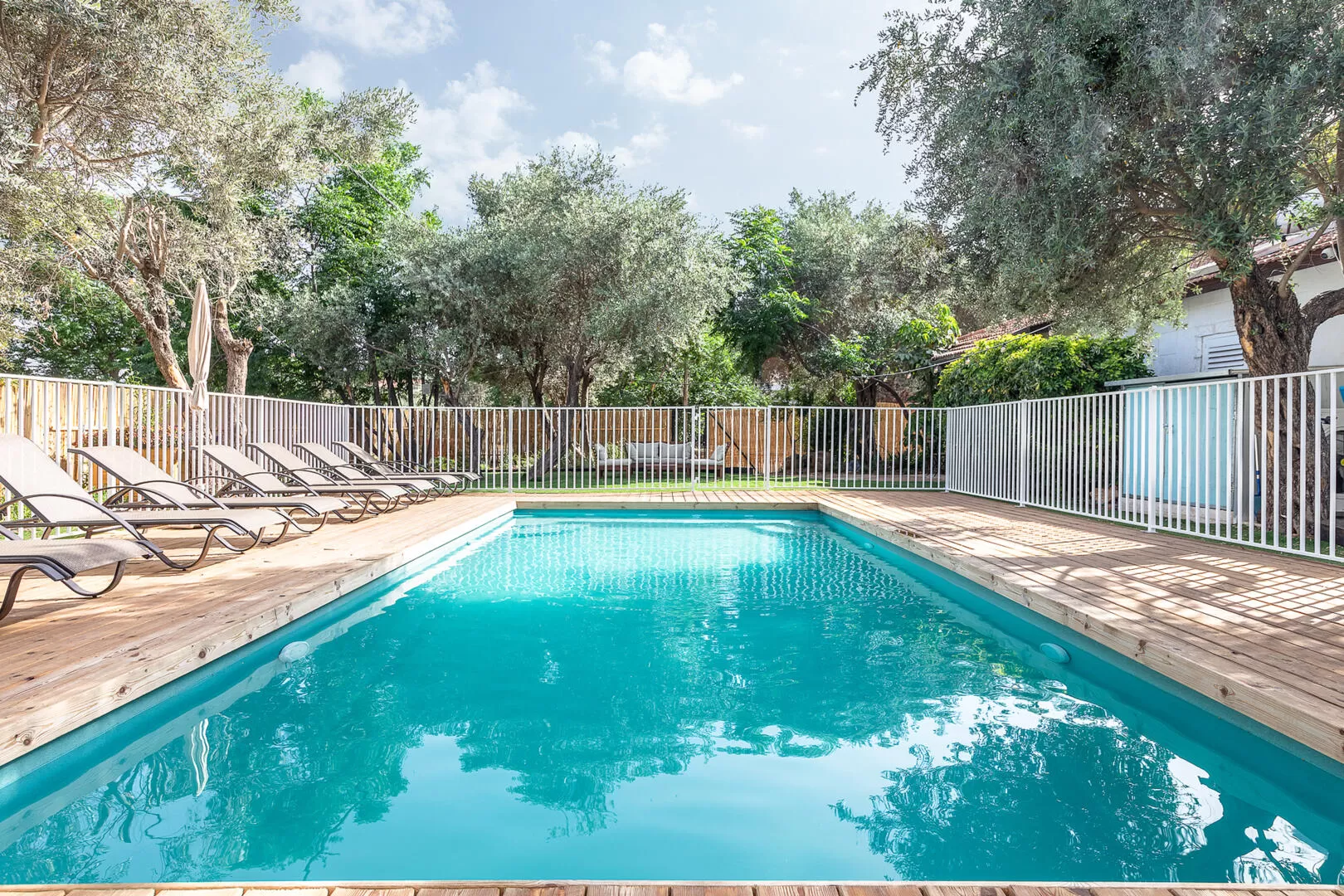 This package will include a stay in the common outdoor complex, there is a large heated pool (32 degrees) measuring 8x4 and 170 cm deep, and a cool hot tub - Olea