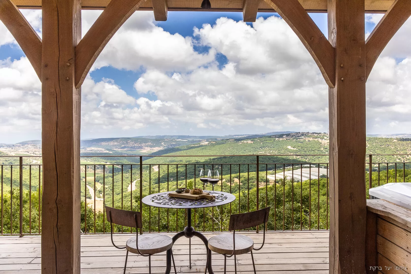 The view from the private balcony is breathtaking - Matat Galil Villa couples only, Matat, Western Galilee