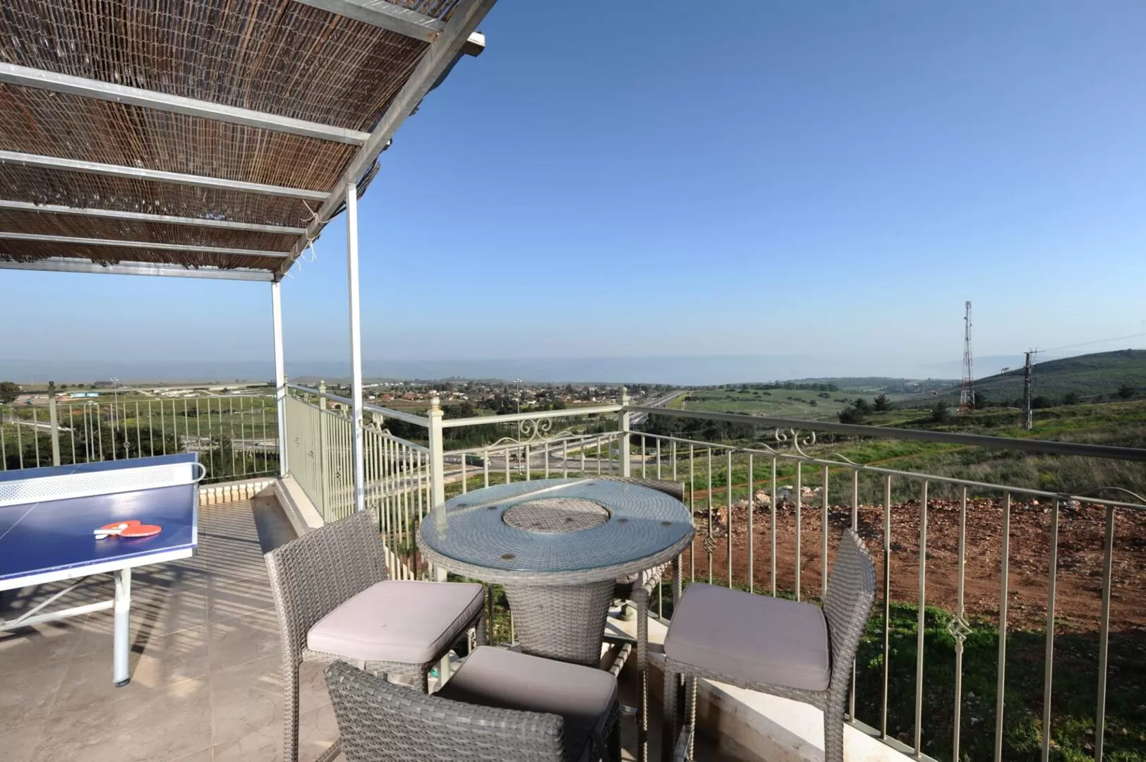 The spectacular view from the balcony is all yours - Nof Moledet, Rosh Pina, Upper Galilee