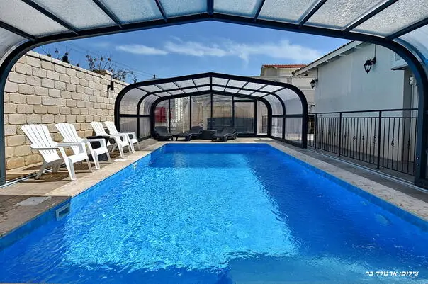 The villa has a private heated pool all year round - Amor Estate-Couples & Families Only, Safsufa - Kfar Hoshan, Upper Galilee