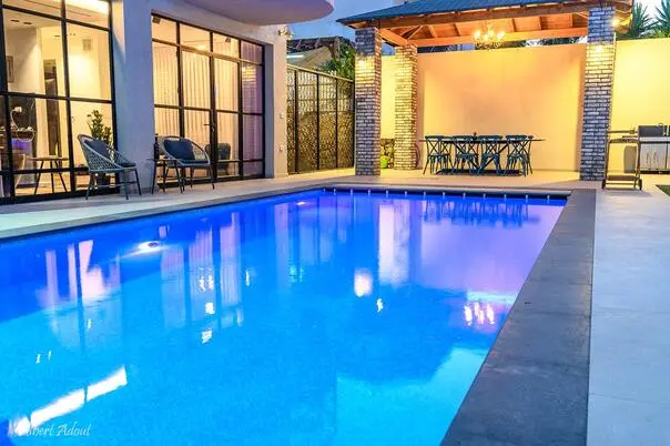 The pool is built and has a size of 10x4 meters, with a depth of between 120-200 - Hermes Suite, Safed, Upper Galilee