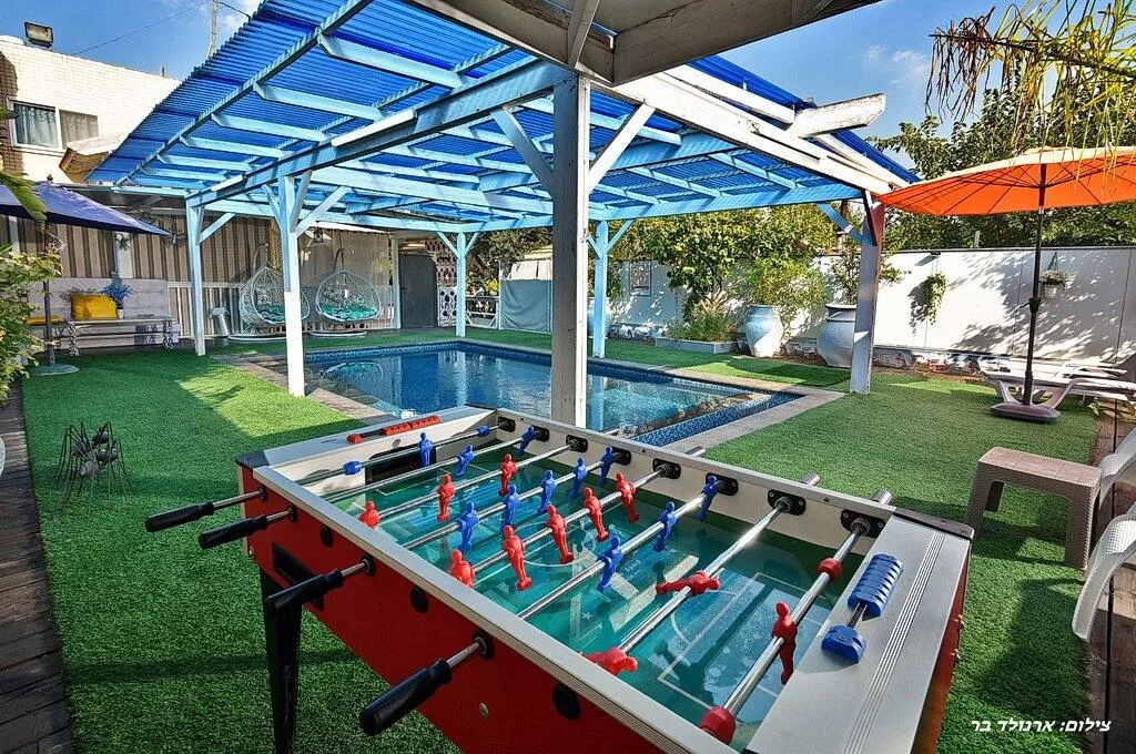 Indoor game tables in the outdoor complex - Ahuzat Crystal, Hosen, Western Galilee