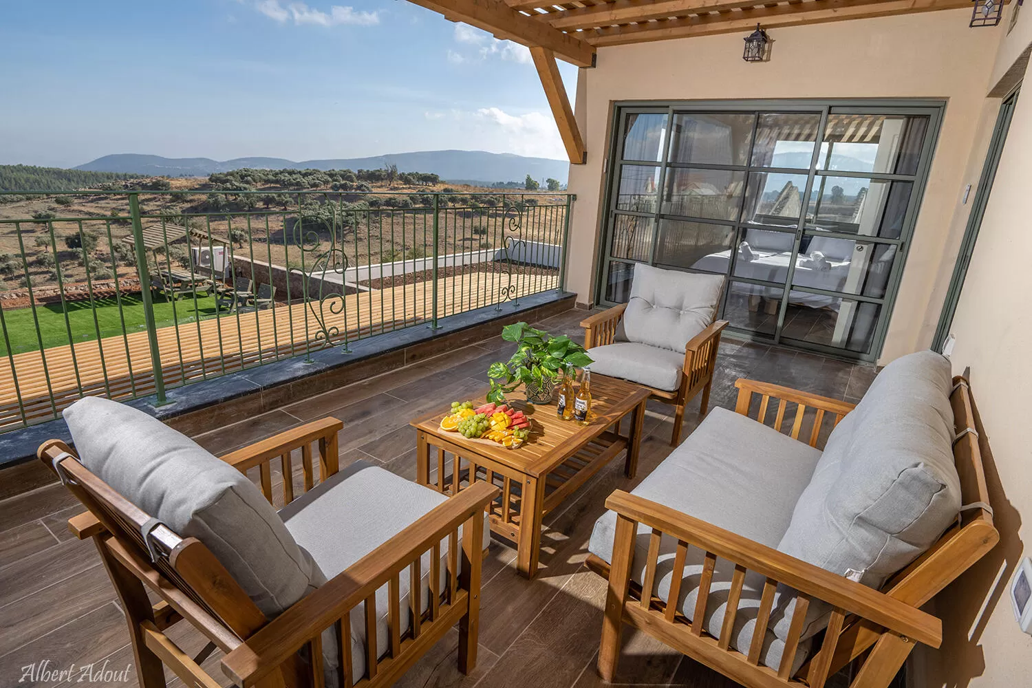 A balcony with an open view on the second floor - Ahuzat Adama, Dalton, Upper Galilee