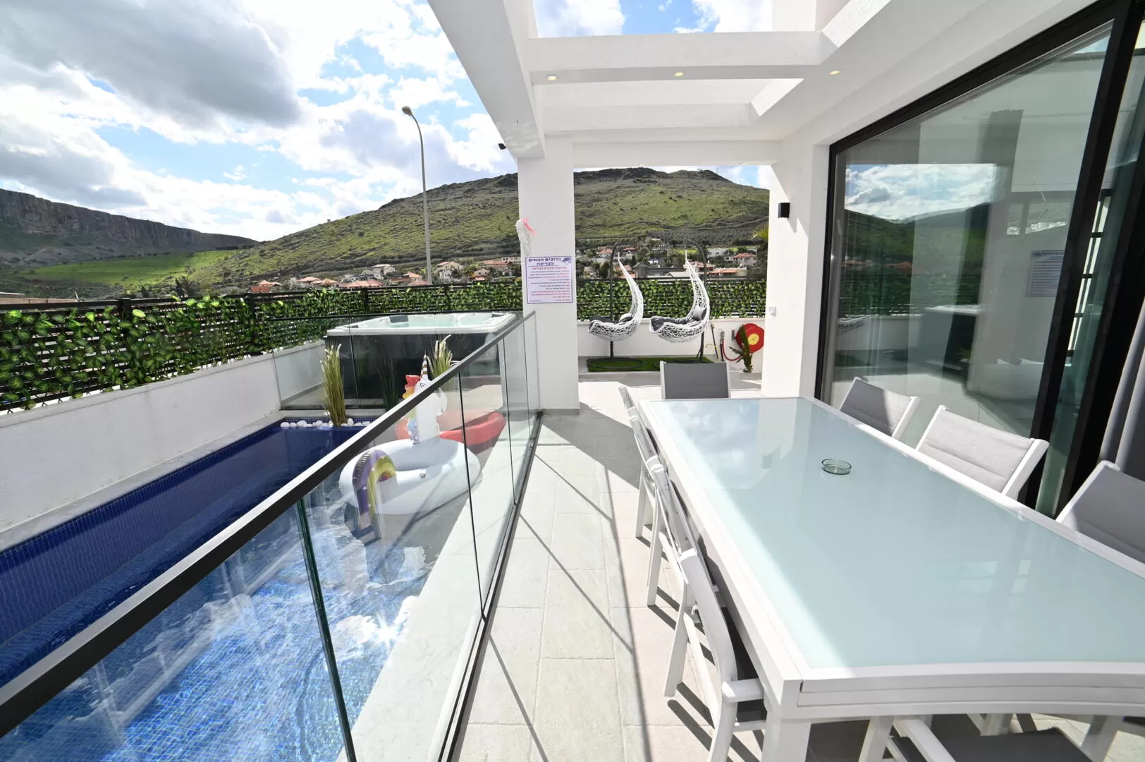 Open view straight to Mount Harbel - Villa La Vida, Migdal, Sea of Galilee Area