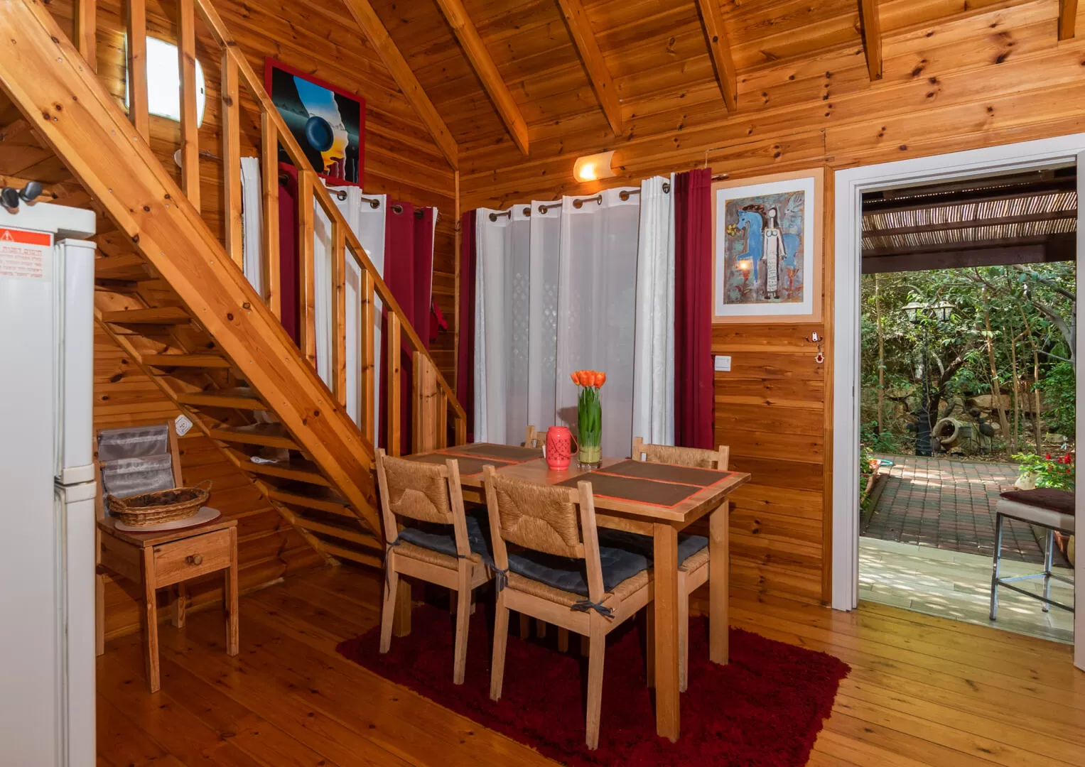 Dining area in each cabin - Biktot Gabi Bektseh Haya'ar, Shafer, Upper Galilee