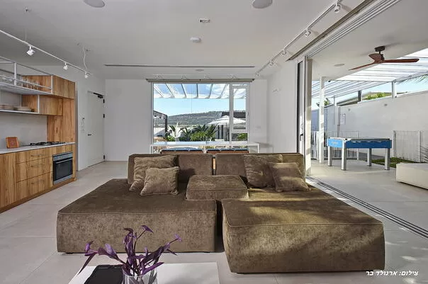 A living room with a unique design - Fjord Boutique, Upper Galilee