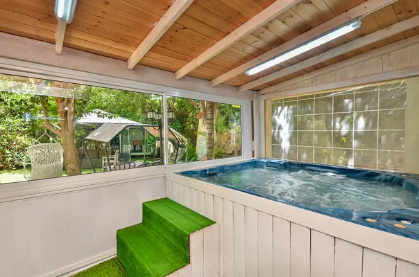 Throughout the spa and pool area, sounds emanate from the speakers scattered around - Achuzat Regei Kesem, Goren, Western Galilee