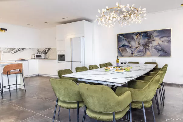 A large and well-designed dining area - Raphael Estate, Even Menahem, Western Galilee