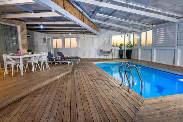 Large suite with private heated pool - Ahuzat Lorraine, Ein Ya'akov, Western Galilee